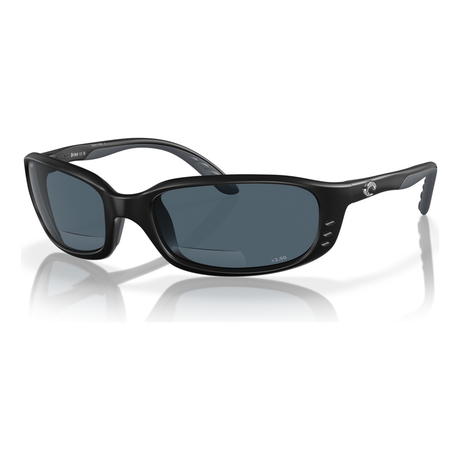 Costa Brine Readers - 11 Matte Black - Gray 580P C-Mate 2.50 ryhmässä Vaatteet ja kengät / Silmälasit / Polarisoidut aurinkolasit @ Sportfiskeprylar.se (00040659)