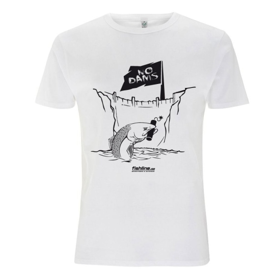 Fishline No Dams Men\'s 100% Organic Cotton t-shirt ryhmässä Vaatteet ja kengät / Vaatetus / T-paidat @ Sportfiskeprylar.se (01098_NODAMS-Sr)