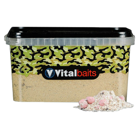 Vital Baits Groundbait Strawberry Nutty Bucket 3 kg ryhmässä Vieheet / Boiliet, Hook-syötit & Mäski / Mäski / Groundbait @ Sportfiskeprylar.se (08-0017)
