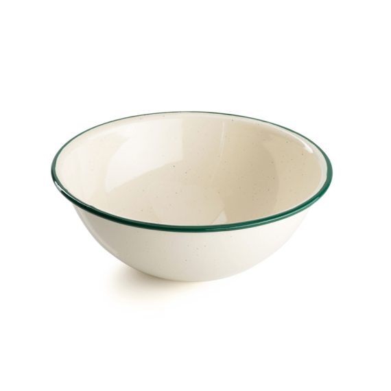 GSI Outdoors Deluxe Enamalware Bowl Cream ryhmässä Retkeily / ulkoilu / Retkikeittiöt & keittiövälineet / Lautaset & Kulhot / Kulhot @ Sportfiskeprylar.se (08314)