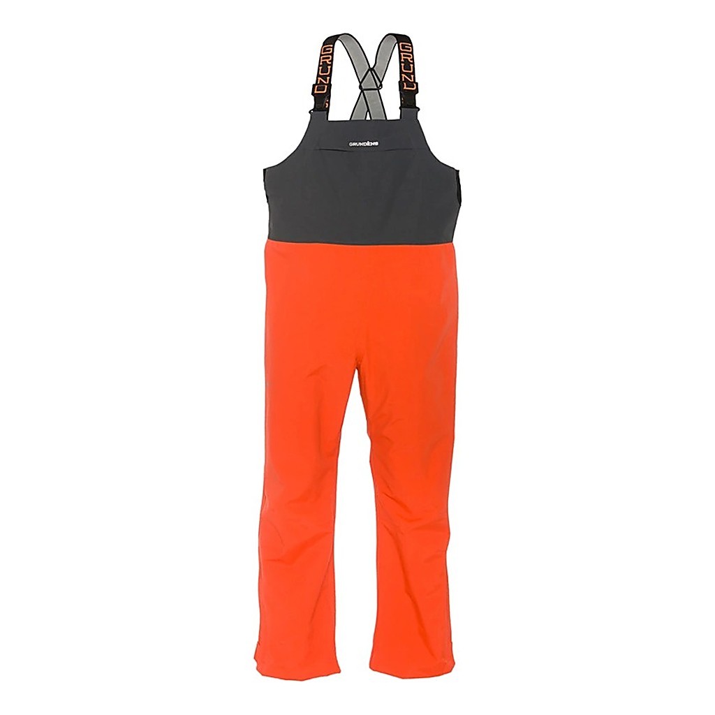 Grundéns Full Share Bib Orange/Grey ryhmässä Vaatteet ja kengät / Vaatetus / Housut / Avohaalarit @ Sportfiskeprylar.se (10048-802-0013r)
