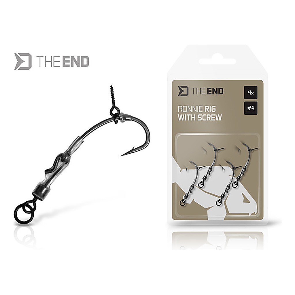 Delphin The End Ronnie Rig with Bait Screw 4-pack ryhmässä Koukut & Tarvikkeet / Valmiit rigit @ Sportfiskeprylar.se (101005681r)