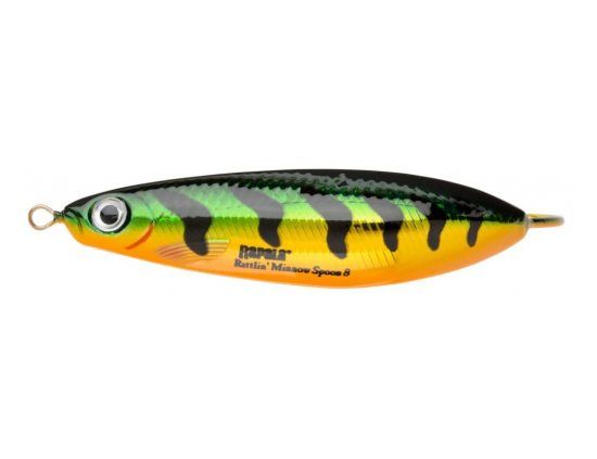 Rapala Minnow Spoon Rattlin 8 cm FLP ryhmässä Vieheet / Lusikkauistimet @ Sportfiskeprylar.se (102323NO)