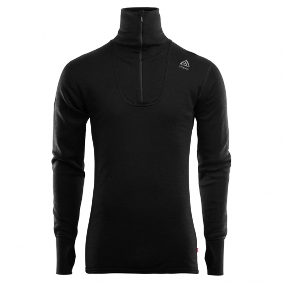 Aclima DoubleWool Polo Shirt Zip Man Jet Black/Marengo ryhmässä Vaatteet ja kengät / Vaatetus / Alusosat & alusvaatteet / Aluspaidat @ Sportfiskeprylar.se (105178r)
