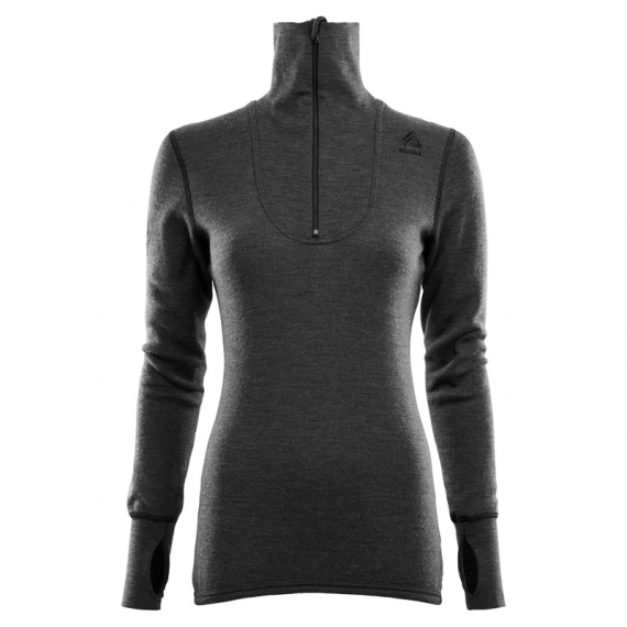 Aclima DoubleWool Polo Shirt Zip Woman Marengo/Jet Black ryhmässä Kalastusmenetelmät @ Sportfiskeprylar.se (105199r)