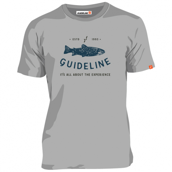 Guideline The Trout ECO Tee Grey Melange ryhmässä Vaatteet ja kengät / Vaatetus / T-paidat @ Sportfiskeprylar.se (106116GLr)