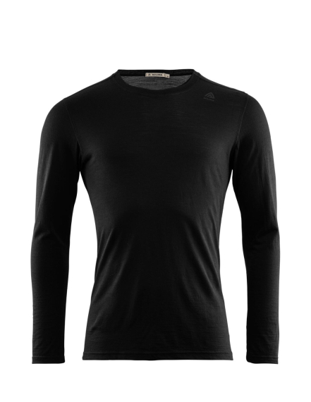 Aclima LightWool Undershirt Long Sleeve Jet Black ryhmässä Vaatteet ja kengät / Vaatetus / Alusosat & alusvaatteet / Aluspaidat @ Sportfiskeprylar.se (106740r)