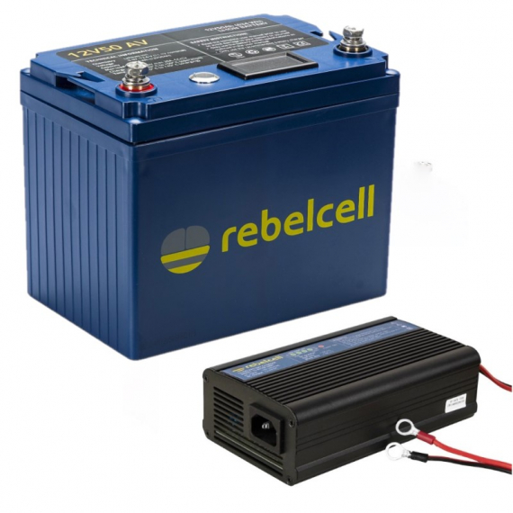 Rebelcell 12V50 AV l-ion Battery (632 Wh) With Charger 2.6V10A Li-ion ryhmässä Veneilyelektroniikka & veneily / Akut & Laturit / Akut / Lithiumakut @ Sportfiskeprylar.se (12050AVREUAPaket)