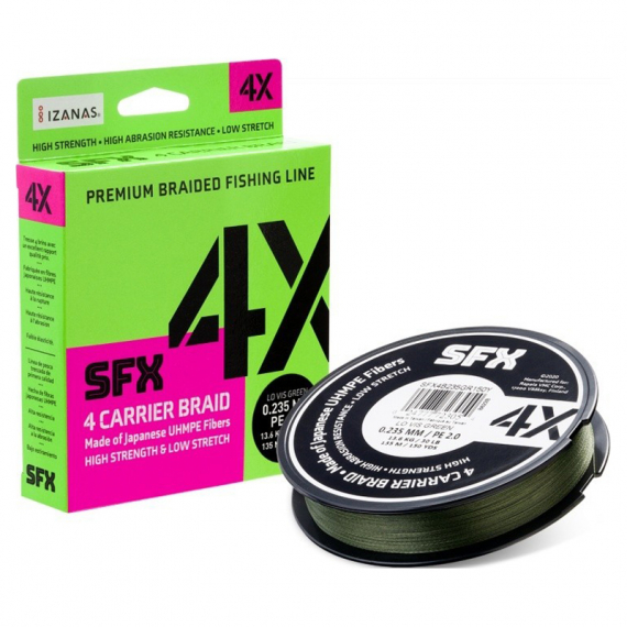 SFX 4X Braid Low Vis Green 137m - 0,128mm ryhmässä Siimat / Kuitusiimat @ Sportfiskeprylar.se (126707NO)