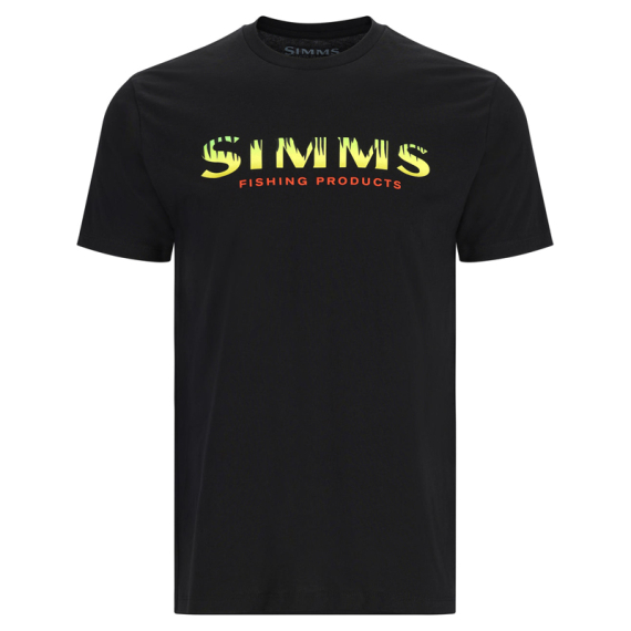 Simms Logo T-Shirt Black/Neon ryhmässä Vaatteet ja kengät / Vaatetus / T-paidat @ Sportfiskeprylar.se (12803-1035-20r)
