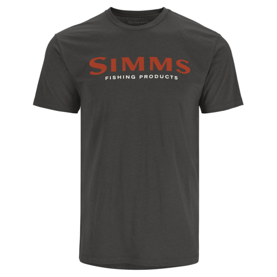 Simms Logo T-shirt Simms Orange/Charcoal Heather ryhmässä Vaatteet ja kengät / Vaatetus / T-paidat @ Sportfiskeprylar.se (12803-1198-20r)