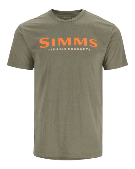 Simms Logo T-Shirt Military Heather ryhmässä Vaatteet ja kengät / Vaatetus / T-paidat @ Sportfiskeprylar.se (12803-914-20r)