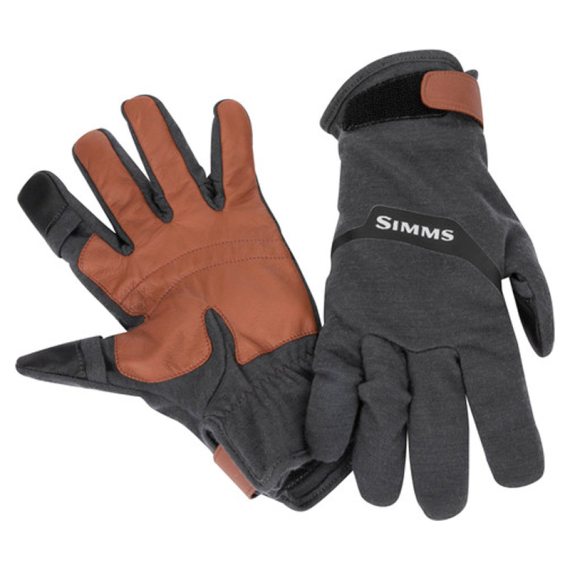 Simms LW Wool Tech Glove Carbon - M ryhmässä Vaatteet ja kengät / Vaatetus / Käsineet @ Sportfiskeprylar.se (13113-003-30)