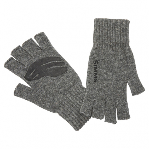 Simms Wool ½ Finger Glove Steel - S/M ryhmässä Vaatteet ja kengät / Vaatetus / Käsineet @ Sportfiskeprylar.se (13234-030-2030)