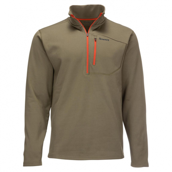 Simms Thermal 1/4 Zip Top Dark Stone ryhmässä Vaatteet ja kengät / Vaatetus / Villapaidat / Paidat @ Sportfiskeprylar.se (13314-781-30r)