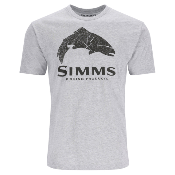 Simms Wood Trout Fill T-Shirt Grey Heather ryhmässä Vaatteet ja kengät / Vaatetus / T-paidat @ Sportfiskeprylar.se (13437-067-20r)