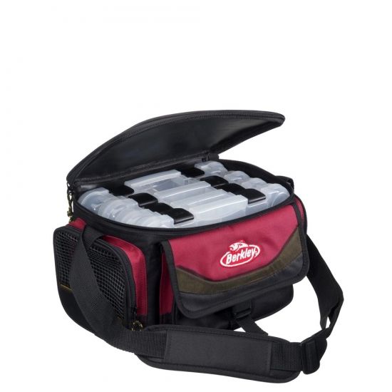 Berkley Gearbag incl. 4 boxes Burgundy/Black ryhmässä Säilytys / Kalastuslaukut / Viehelaukut @ Sportfiskeprylar.se (1345043)