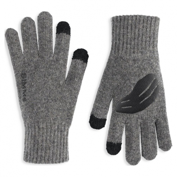 Simms Wool Full Finger Glove Steel ryhmässä Vaatteet ja kengät / Vaatetus / Hanskat ja rukkaset @ Sportfiskeprylar.se (13540-030-2030r)