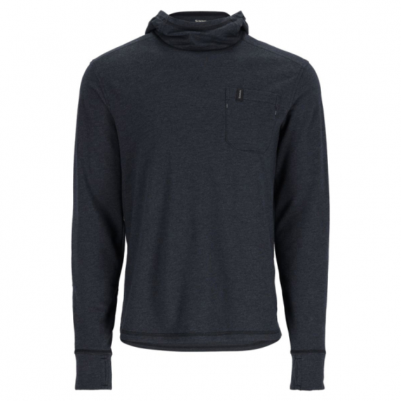 Simms Henry\'s Fork Hoody Black Heather ryhmässä Vaatteet ja kengät / Vaatetus / Villapaidat / Hupparit @ Sportfiskeprylar.se (13570-010-30r)