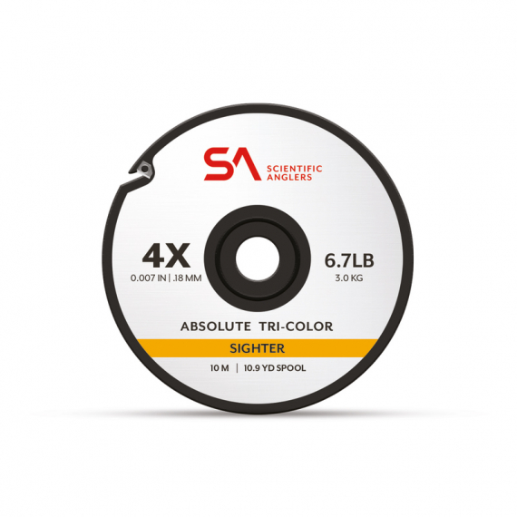 SA Absolute Tri-Color Sighter 4X (0,18 mm) ryhmässä Koukut & Tarvikkeet / perukkeet & perukemateriaalit / Perukemateriaalit / Perukemateriaali perhokalastus @ Sportfiskeprylar.se (135726)