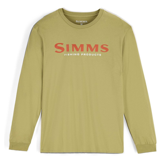 Simms Logo Shirt LS Tent Green ryhmässä Vaatteet ja kengät / Vaatetus / Villapaidat / Pitkähihaiset t-paidat @ Sportfiskeprylar.se (13626-1347-20r)