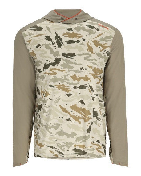 Simms Bugstopper Solarflex Hoody Ghost Camo Stone/Stone ryhmässä Vaatteet ja kengät / Vaatetus / Villapaidat @ Sportfiskeprylar.se (13682-3004-20EUr)