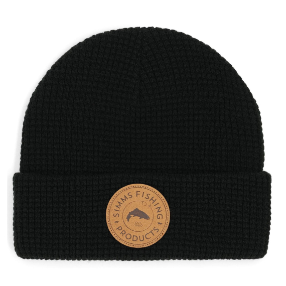 Simms Everyday Waffle Knit Beanie Black ryhmässä Vaatteet ja kengät / Lippalakit ja päähineet / Lakit & pipot @ Sportfiskeprylar.se (13786-001-00)