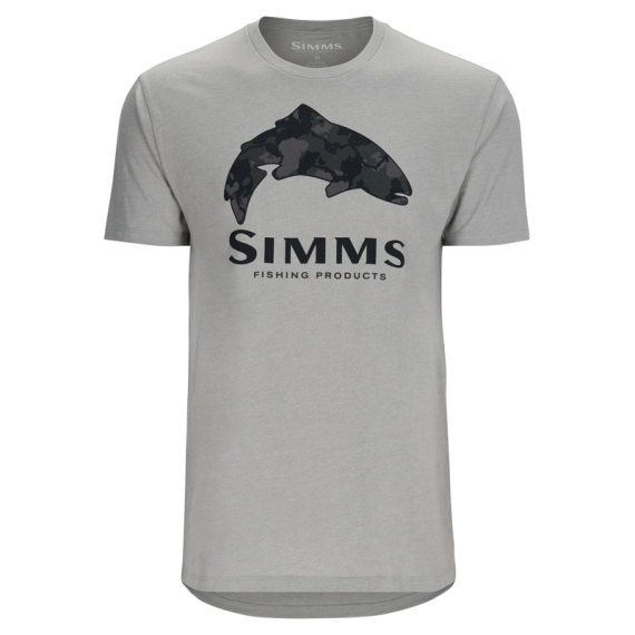 Simms Trout Regiment Camo Fill T-Shirt Cinder Heather ryhmässä Vaatteet ja kengät / Vaatetus / T-paidat @ Sportfiskeprylar.se (14101-1181-20r)