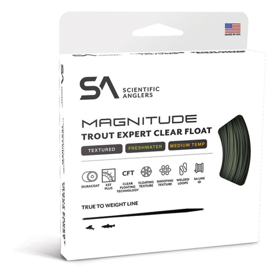SA Magnitude Trout Expert Sage Green/Clear ryhmässä Siimat / Perhokalastussiimat / Yhdenkäden siimat @ Sportfiskeprylar.se (145336r)