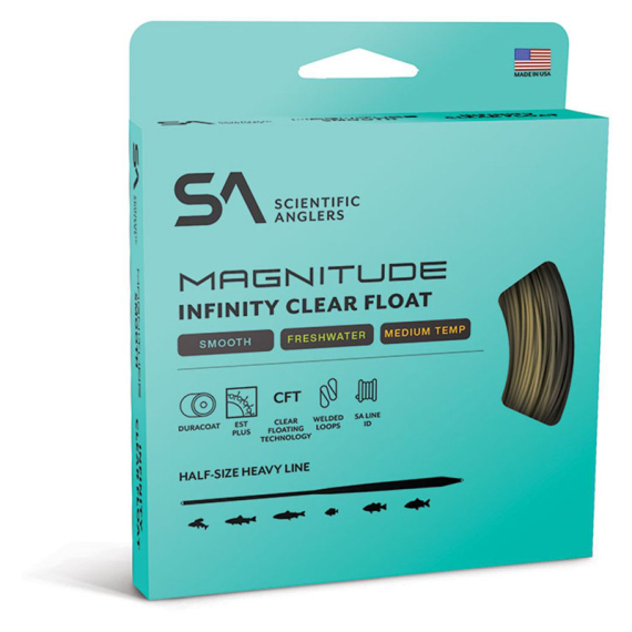 SA Magnitude Smooth Infinity Buckskin 10\' Clear Tip ryhmässä Siimat / Perhokalastussiimat / Yhdenkäden siimat @ Sportfiskeprylar.se (145374r)