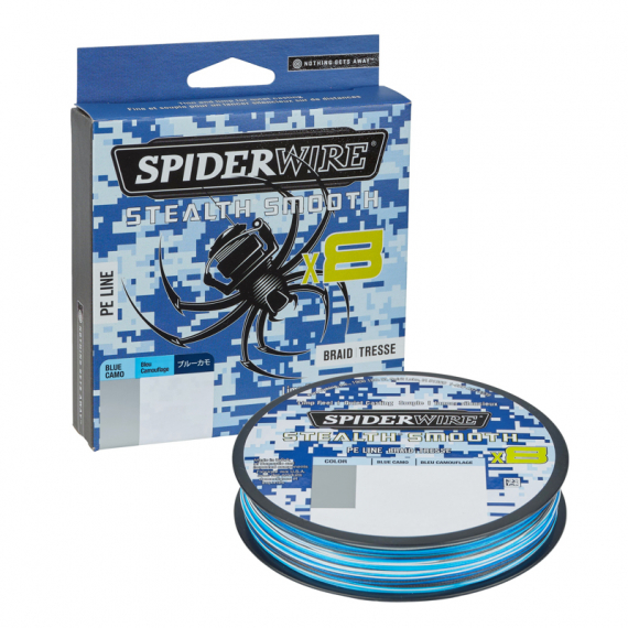 SpiderWire Stealth Smooth 150m Blue Camo, 0.07mm ryhmässä Siimat / Kuitusiimat @ Sportfiskeprylar.se (1515714)