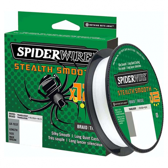 SpiderWire Stealth Smooth 12, 150m Translucent - 0.11mm ryhmässä Siimat / Kuitusiimat @ Sportfiskeprylar.se (1507364)