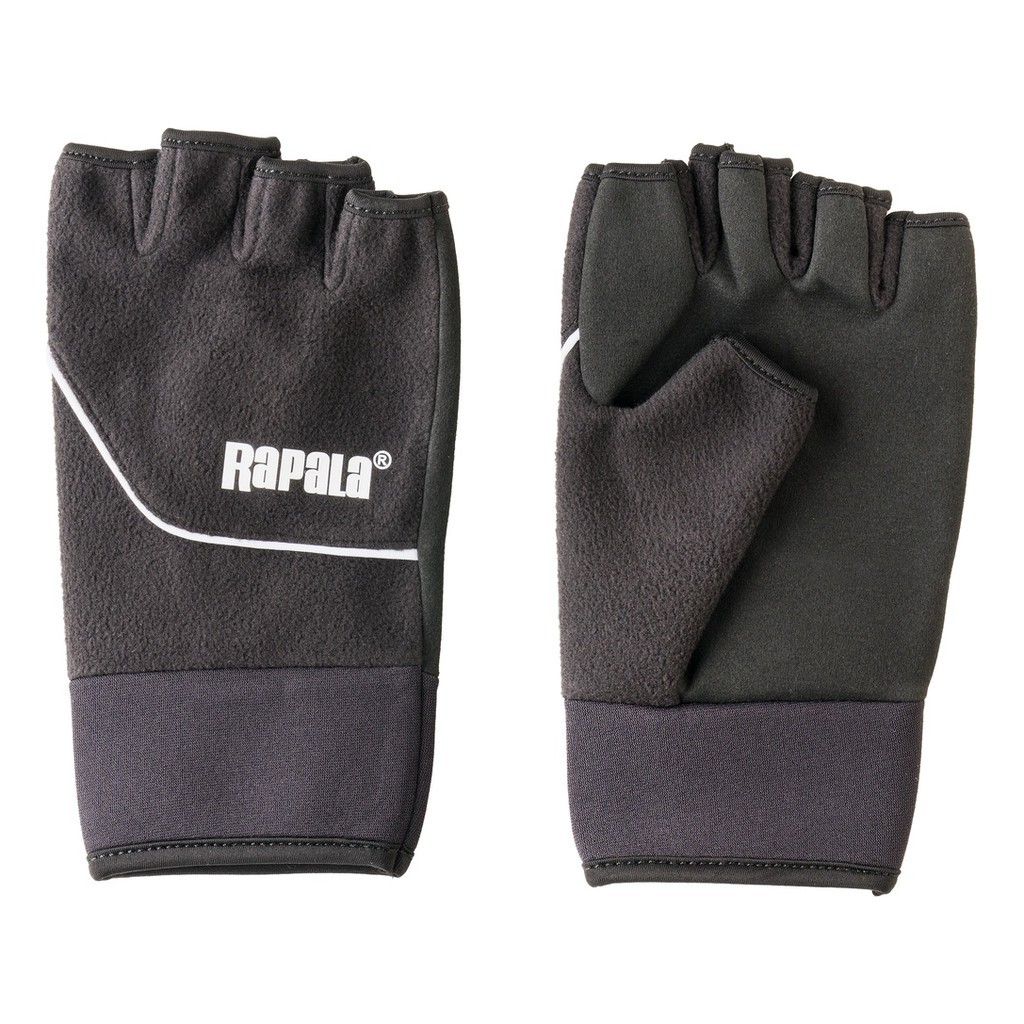 Rapala Soft Shell Cut Finger Gloves Black ryhmässä Vaatteet ja kengät / Vaatetus / Hanskat ja rukkaset @ Sportfiskeprylar.se (154657NOr)