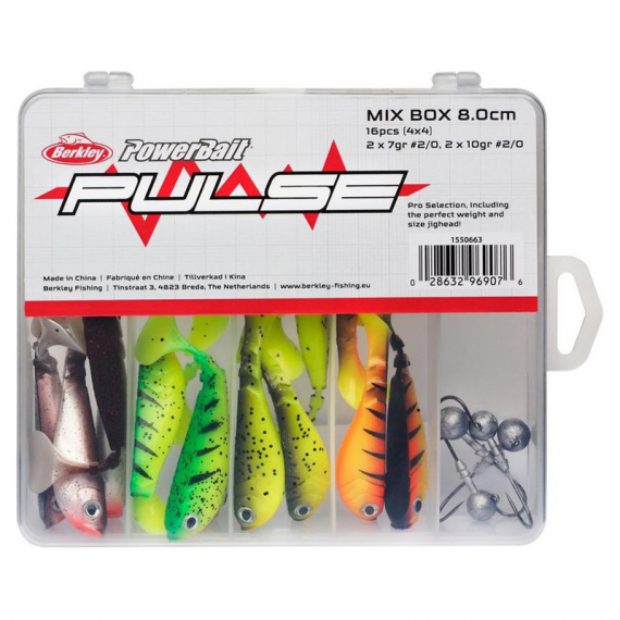 Berkley Pulse Shad Box 8cm incl. Jigheads ryhmässä Vieheet / Viehesarjat @ Sportfiskeprylar.se (1550663)