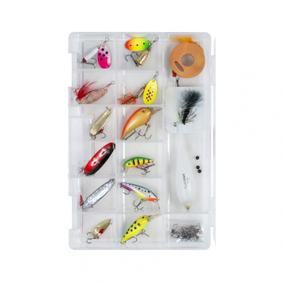 Fladen Target Trout/Rainbow Box w. baits and accessories ryhmässä Vieheet / Viehesarjat / Viehesarjat taimen- & putnakekalastus @ Sportfiskeprylar.se (16-7599)