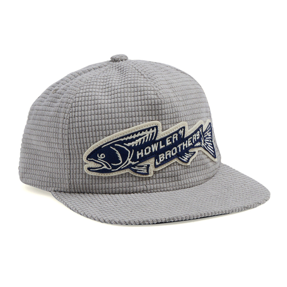 Howler Bros Unstructured Snapback Hats Trout Bolt - Grey Grid Corduroy ryhmässä Vaatteet ja kengät / Lippalakit ja päähineet / Lippikset @ Sportfiskeprylar.se (160526S-TRO)