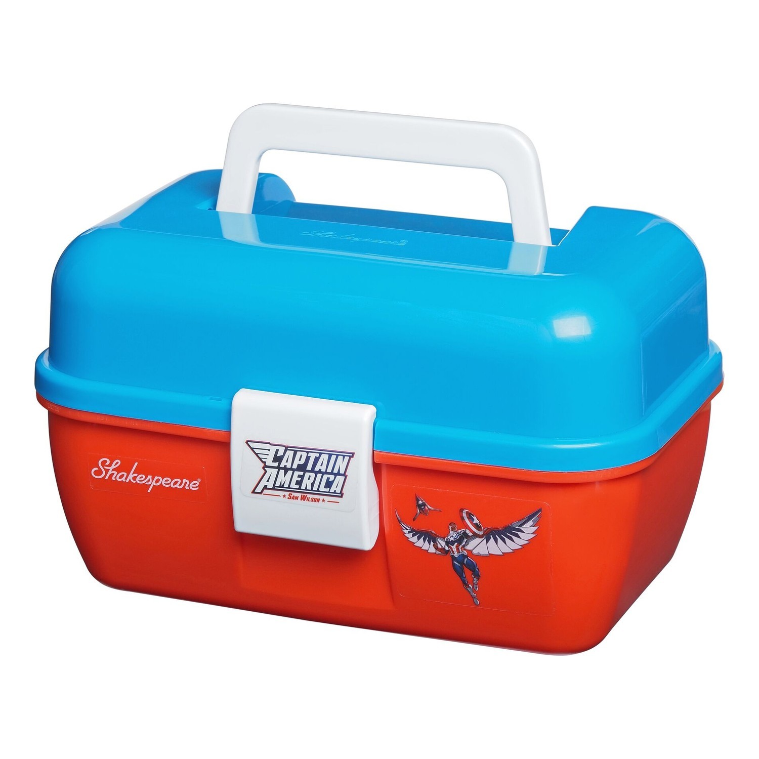 Shakespeare Marvel Captain America Tacklebox ryhmässä Säilytys / Rasiat ja laatikot / Viehelaatikot @ Sportfiskeprylar.se (1610459)