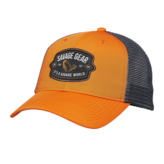 Savage Gear Badge Trucker Cap Orange ryhmässä Vaatteet ja kengät / Lippalakit ja päähineet / Lippikset @ Sportfiskeprylar.se (1642622)