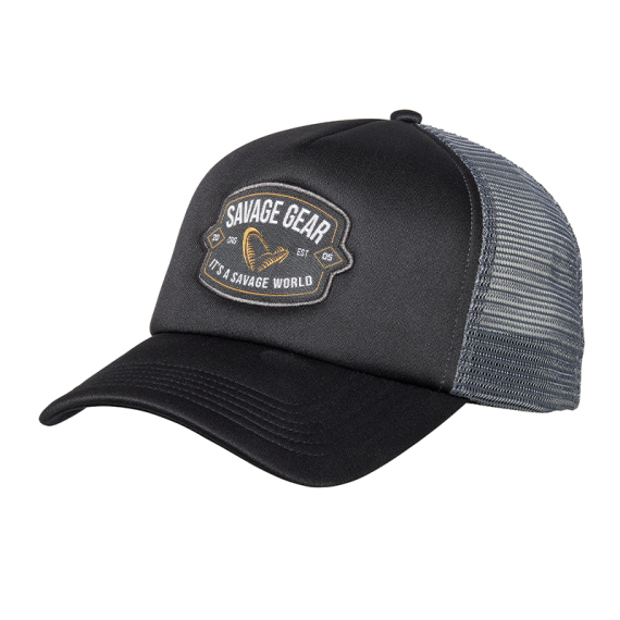 Savage Gear Badge Trucker Cap - Black ryhmässä Vaatteet ja kengät / Lippalakit ja päähineet / Lippikset @ Sportfiskeprylar.se (1642623)