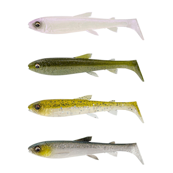Savage Gear 3D Whitefish Shad 9cm Mix 4pcs ryhmässä Vieheet / Jigit ja keinosyötit / Ahven- ja kuhajigit @ Sportfiskeprylar.se (1644598r)