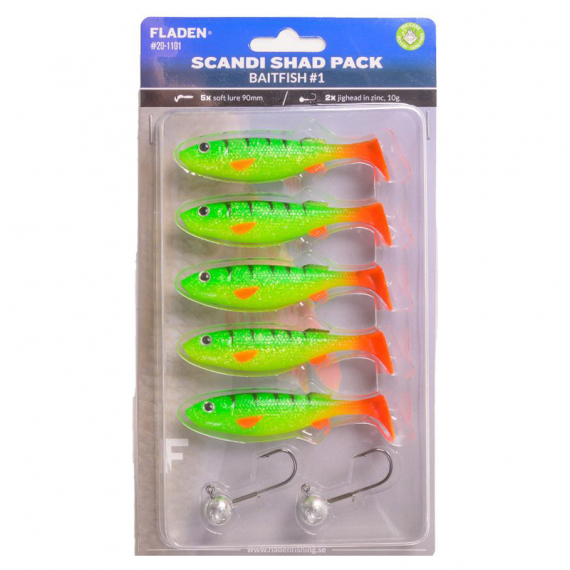 Fladen Maxximus Scandi Shad Pack Baitfish 9cm ryhmässä Vieheet / Jigit ja keinosyötit / Ahven- ja kuhajigit @ Sportfiskeprylar.se (20-1101r)