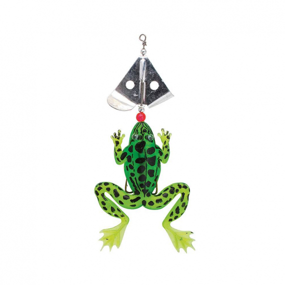 Fladen Groda Big m. Roterande Sked 18cm, 45g - Limegreen/Black ryhmässä Vieheet / Pintavieheet ja popperit @ Sportfiskeprylar.se (20-57180-01)