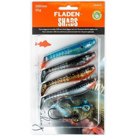 Fladen Jig Assortment Shad 100mm ryhmässä Vieheet / Viehesarjat @ Sportfiskeprylar.se (20-661001r)
