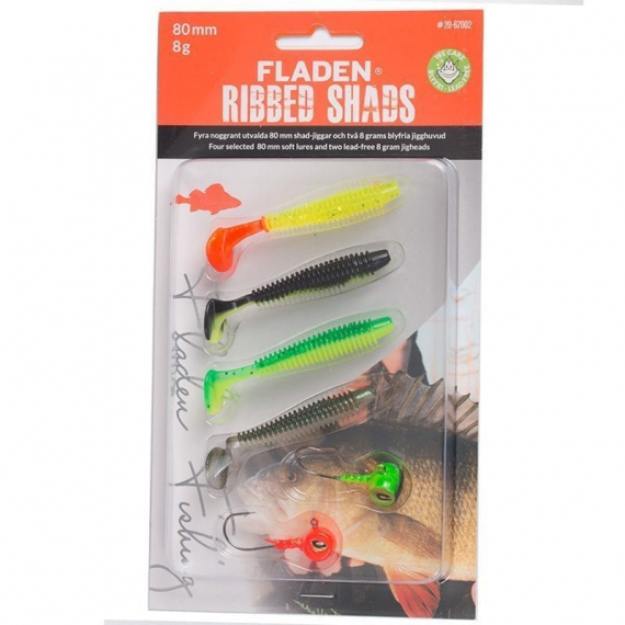 Fladen Jig Assortment Ribbed Shad ryhmässä Vieheet / Viehesarjat @ Sportfiskeprylar.se (20-67001r)