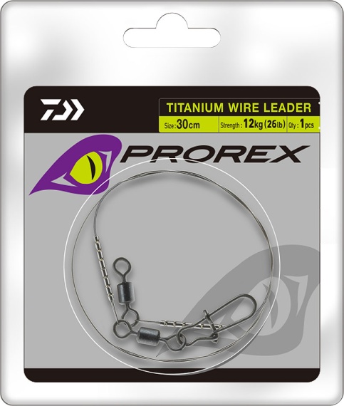 Daiwa Prorex Titanium Wire Leader 30cm ryhmässä Koukut & Tarvikkeet / perukkeet & perukemateriaalit / Valmiit perukkeet / Teräs- ja vaijeriperukkeet @ Sportfiskeprylar.se (204905r)