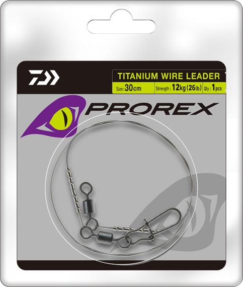 Daiwa Prorex Titanium Wire Leader 30cm ryhmässä Koukut & Tarvikkeet / perukkeet & perukemateriaalit / Valmiit perukkeet / Metalliperukkeet & vaijeriperukkeet @ Sportfiskeprylar.se (204905r)