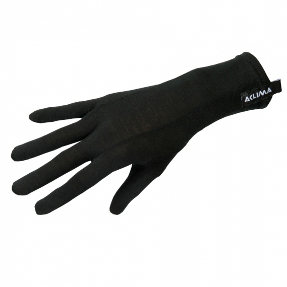 Lightwool Liner Gloves Unisex Jet Black, Large ryhmässä Vaatteet ja kengät / Vaatetus / Käsineet @ Sportfiskeprylar.se (217523001-06)
