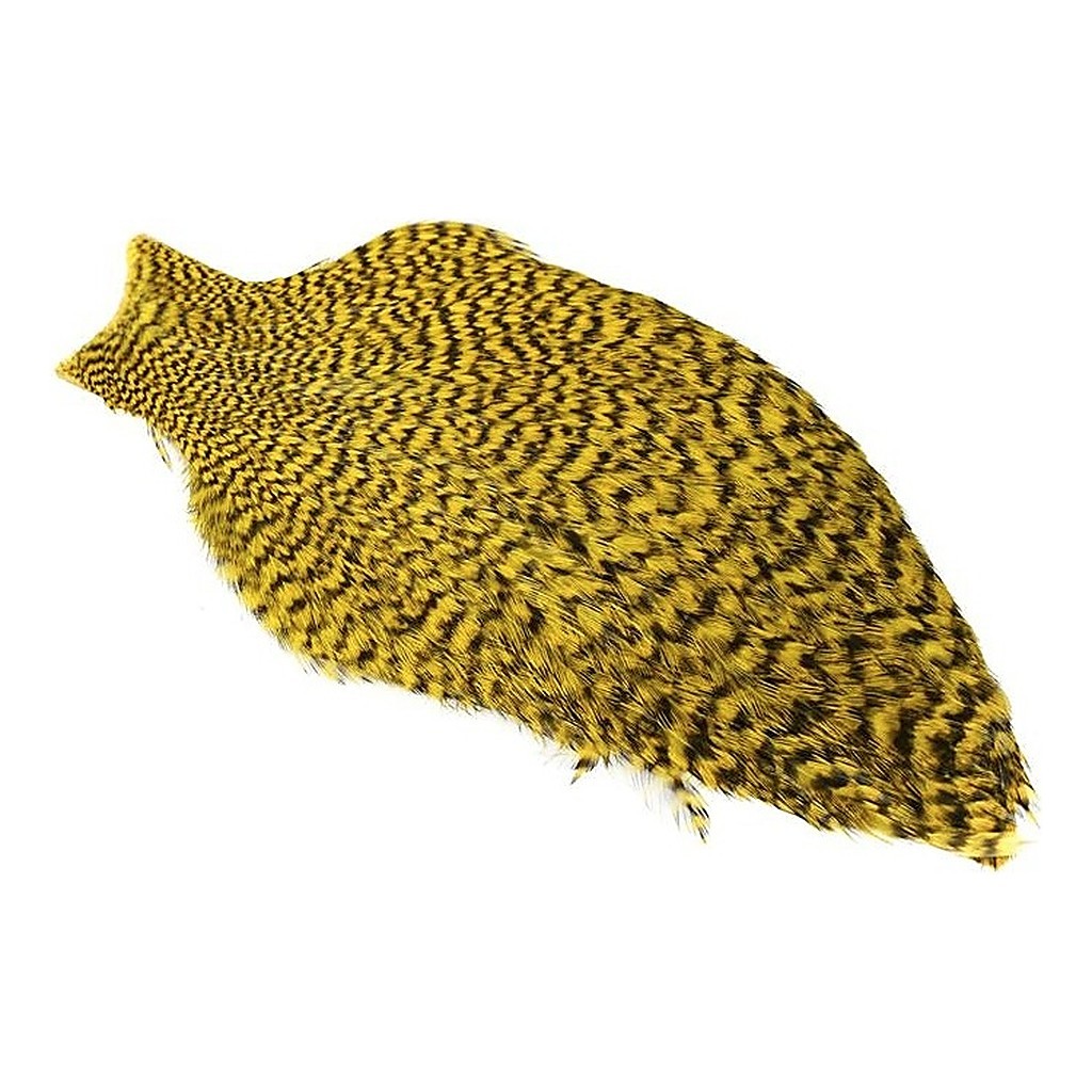 Whiting Freshwater Streamer Cape - Grizzly Dyed Yellow ryhmässä Koukut & Tarvikkeet / Perhonsidonta / Perhonsidontamateriaalit / Höyhenet & Sulat / Takit & Satulat @ Sportfiskeprylar.se (21801155)