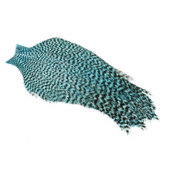 Whiting Freshwater Streamer Cape - Grizzly dyed Silver Dr Blue ryhmässä Koukut & Tarvikkeet / Perhonsidonta / Perhonsidontamateriaalit / Höyhenet & Sulat / Häkilä @ Sportfiskeprylar.se (21801157)