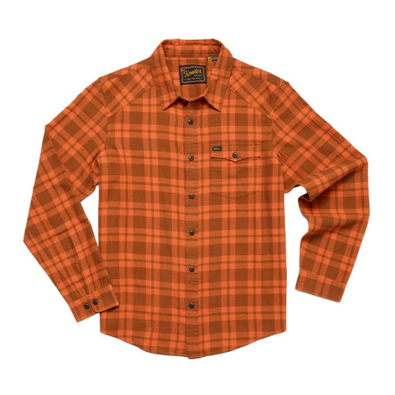 Howler Bro\'s La Grange Lightweight Flannel Cohen Plaid Pumpkin ryhmässä Vaatteet ja kengät / Vaatetus / Paidat @ Sportfiskeprylar.se (221425F-PUM-Sr)